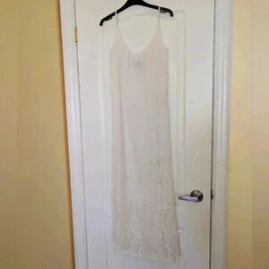 Vintage long  cotton and lace nightie size 6